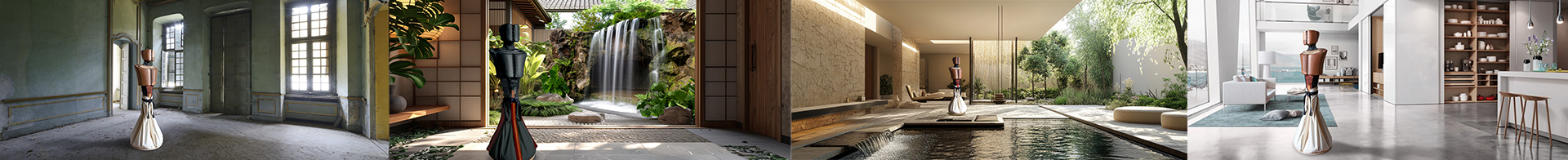 Wabi sabi living room interior. Interior mockup
